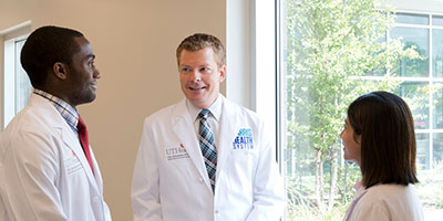 clinicians in discussion