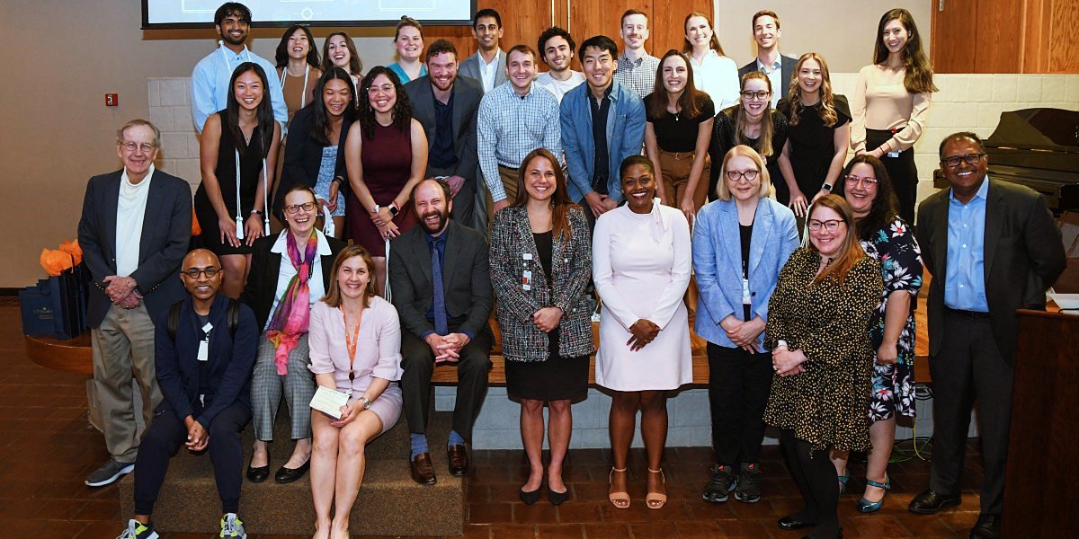 Group photo of humanities students and faculty