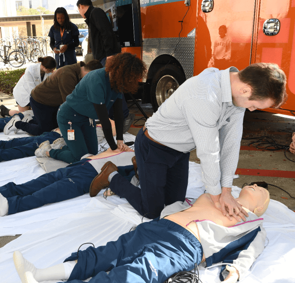 Photo of students participating in Texas C.A.R.E.S. Initiative