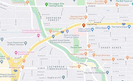 Map of UTHealth Neurosciences Greater Heights