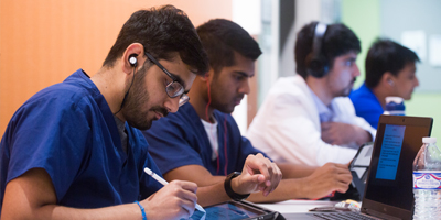 Students studying