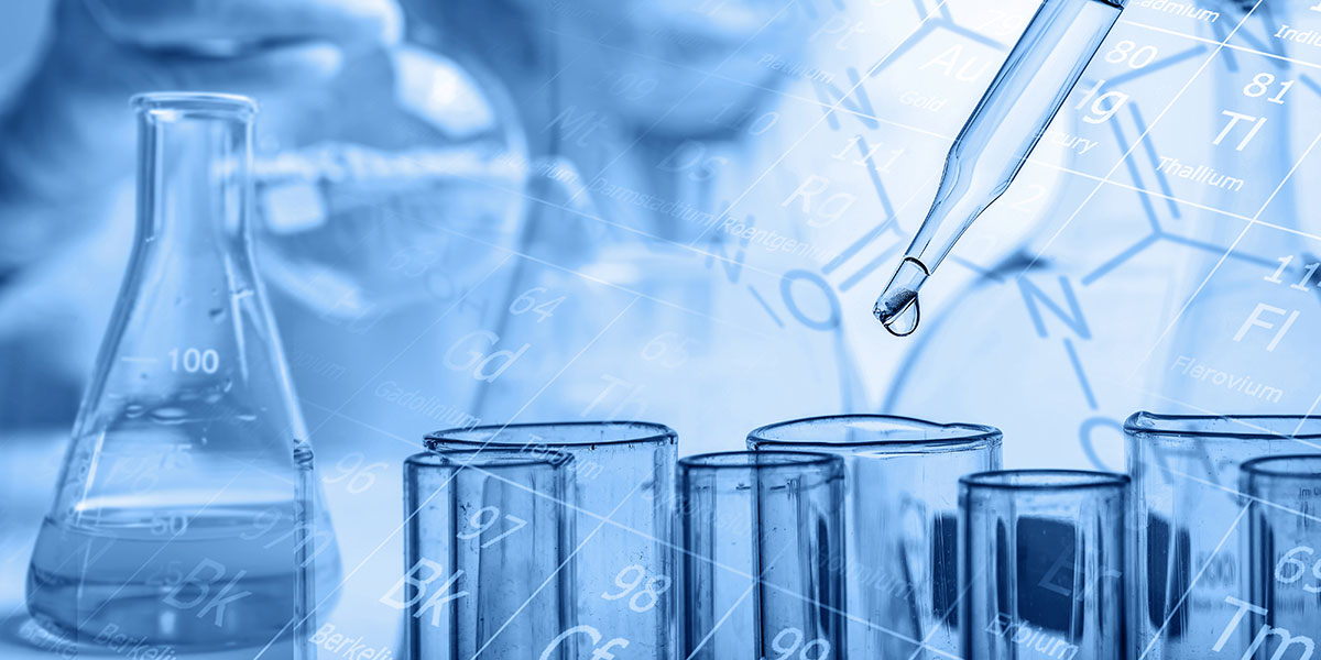 Blue test tubes